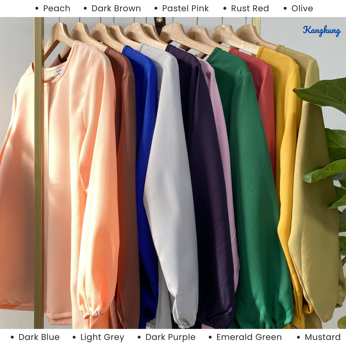 KANGKUNG IXORA SET MODEST DUA HELAI PLAIN – KK115