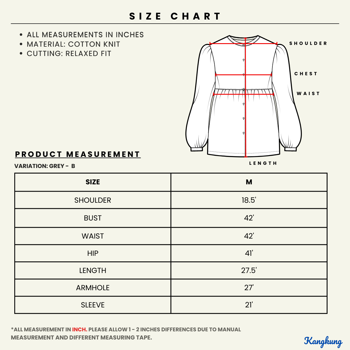 KANGKUNG AZRAMI COTTON KNIT CASUAL SHIRT - KK117