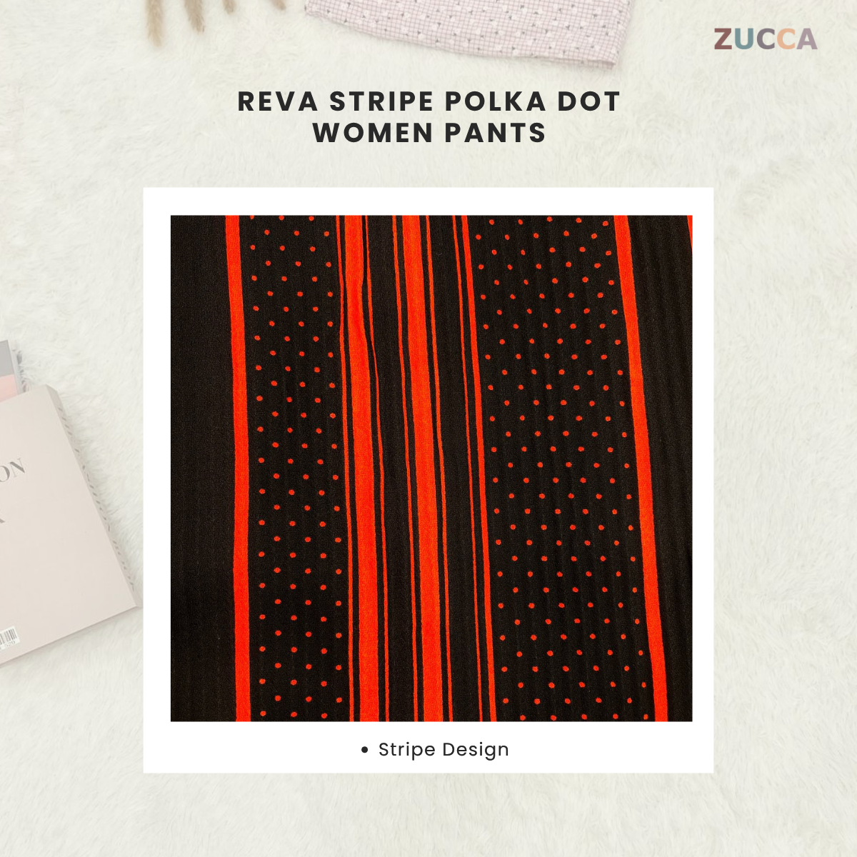 ZUCCA REVA SELUAR WANITA CORAK BERGARIS – L061