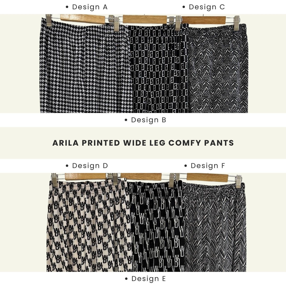 ZUCCA ARILA SELUAR WIDE LEG COMFY DENGAN CORAK - L074 LG012185