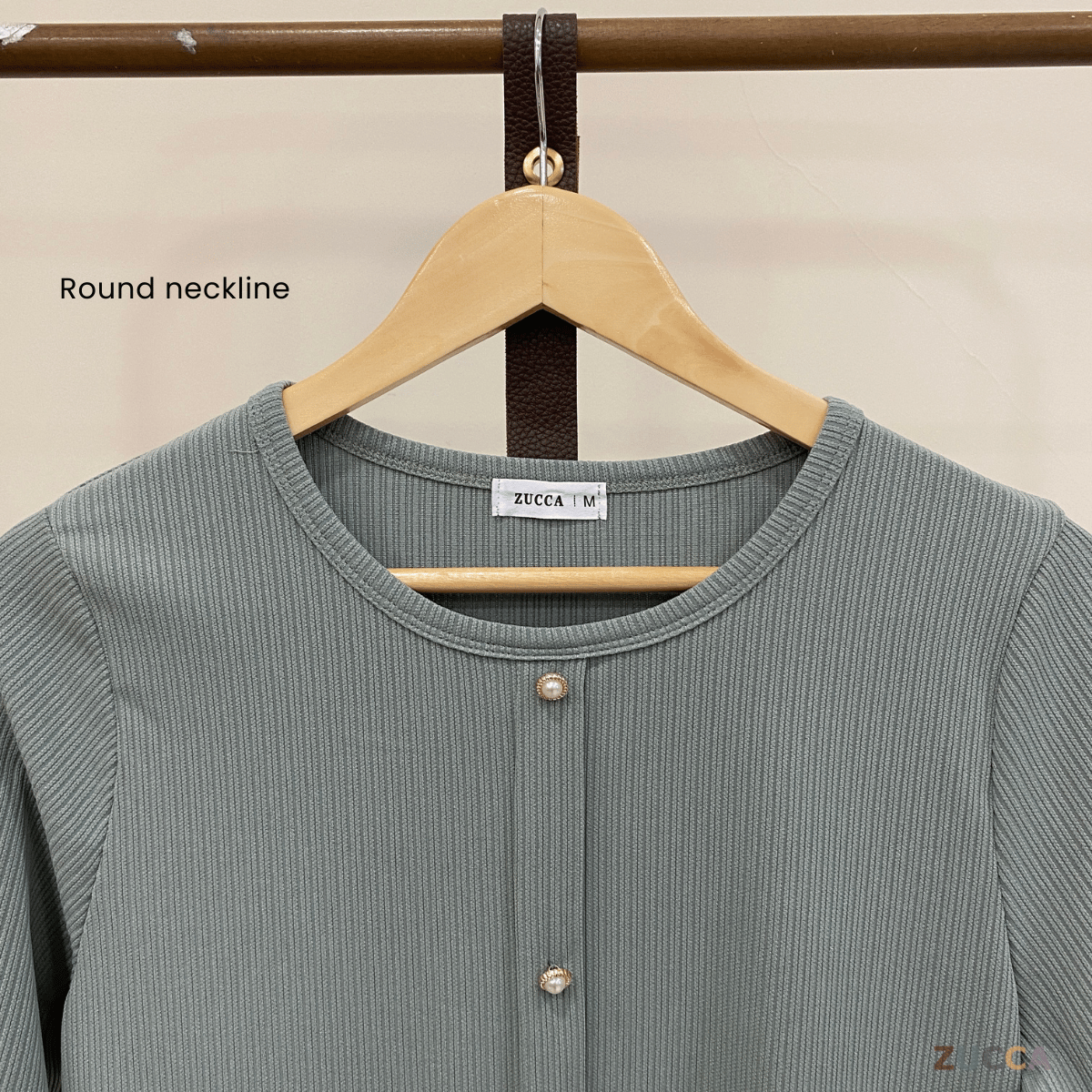 ZUCCA ANNIE WOMEN SET RIB KNIT BLOUSE AND SKIRT  - MA004