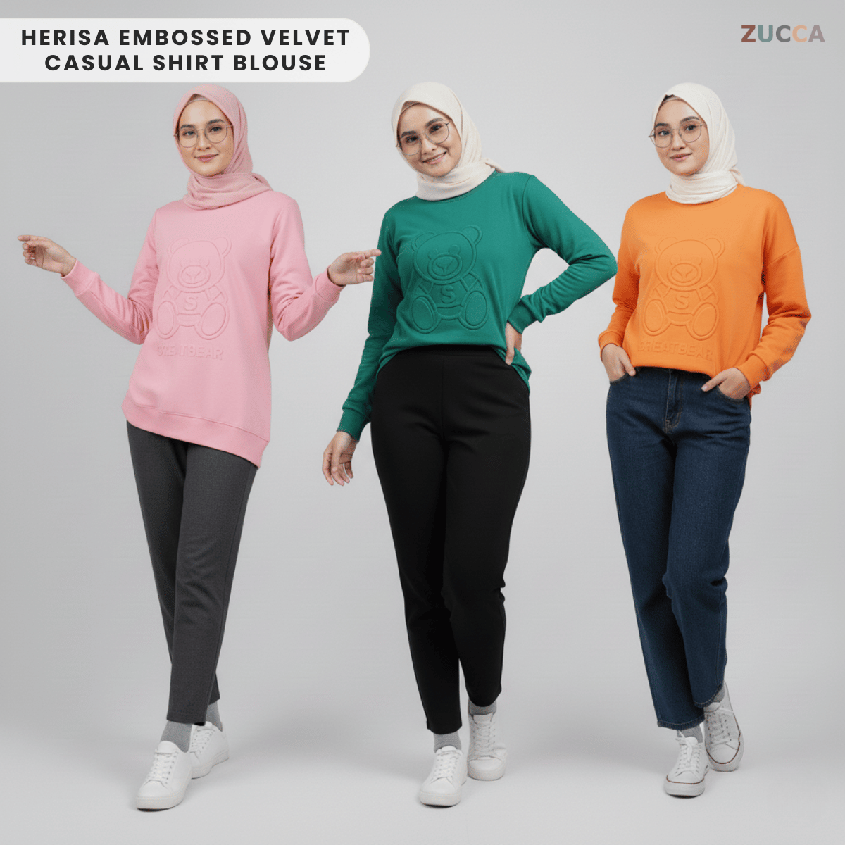 ZUCCA HERISA EMBOSSED VELVET CASUAL SHIRT BLOUSE - MA007