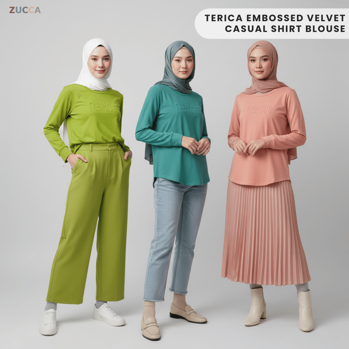 ZUCCA TERICA KEMEJA BLOUSE KASUAL BALDU - MA009