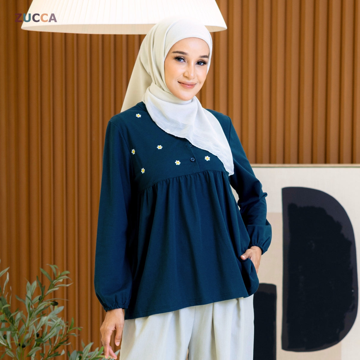 ZUCCA NELLA BLOUS DOLLY SULAMAN FLORAL DAISY - MA013
