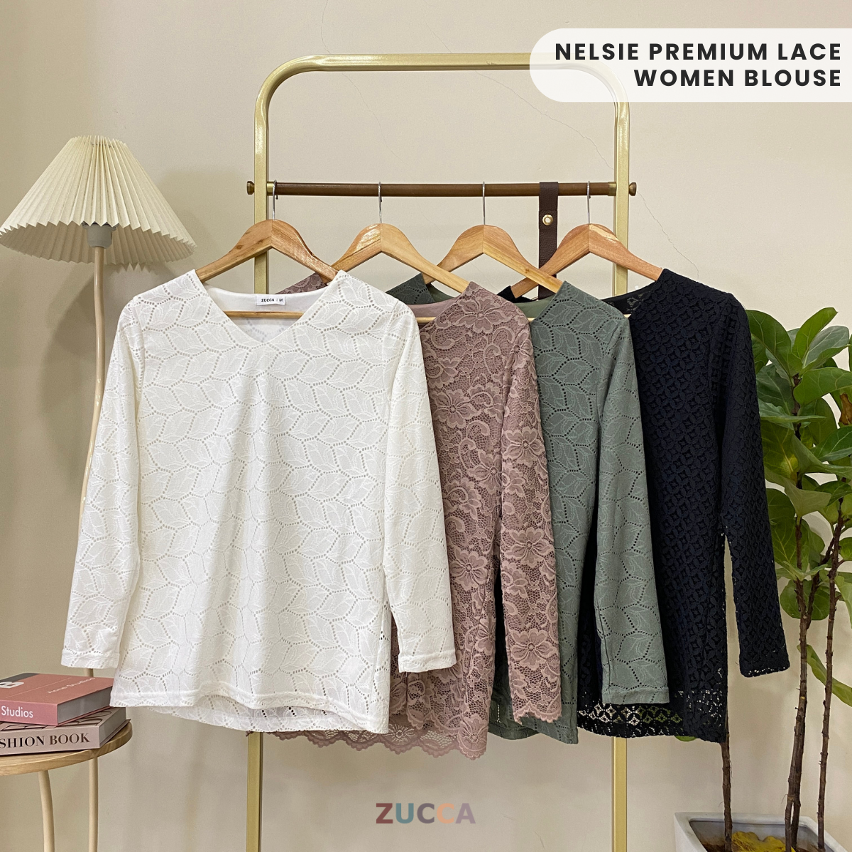 ZUCCA NELSIE PREMIUM LACE WOMEN BLOUSE - MA017