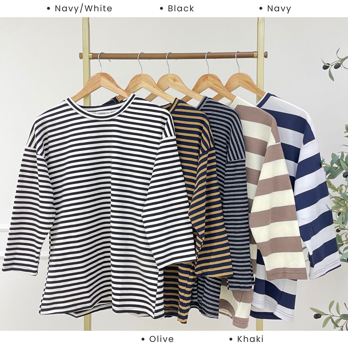 ZUCCA SARI OVERSIZED STRIPED KNIT SHIRT - MA031 DROP SHOULDER LOOSE STYLE