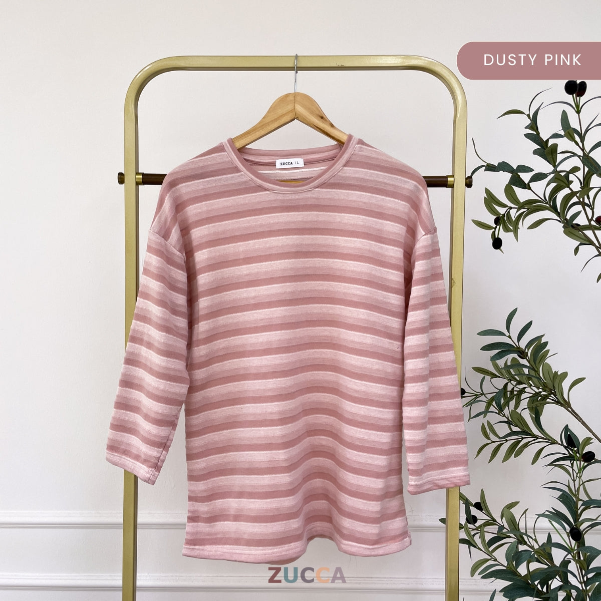 ZUCCA SARI OVERSIZED STRIPED KNIT SHIRT - MA031 DROP SHOULDER LOOSE STYLE