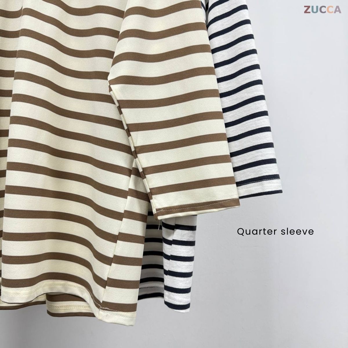 ZUCCA SARI OVERSIZED STRIPED KNIT SHIRT - MA031 DROP SHOULDER LOOSE STYLE