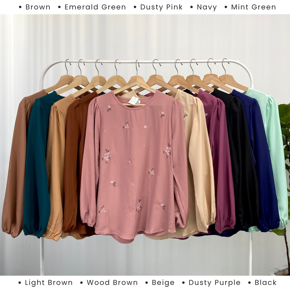 ZUCCA MIRZA FLORAL EMBROIDERY STITCH WOMEN BLOUSE - MA034
