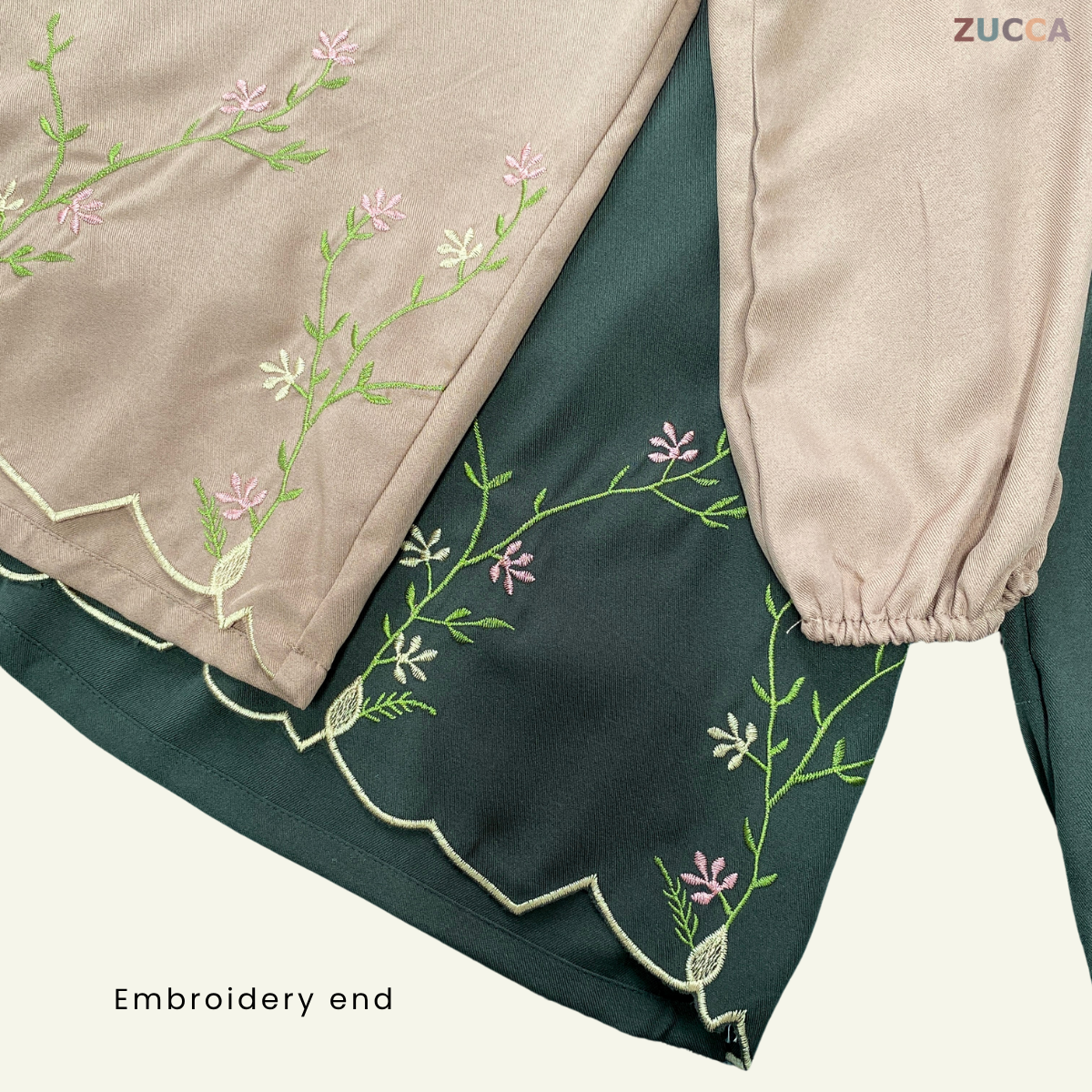 ZUCCA NOLAN FLORAL EMBROIDERED PUFF BLOUSE - MA036