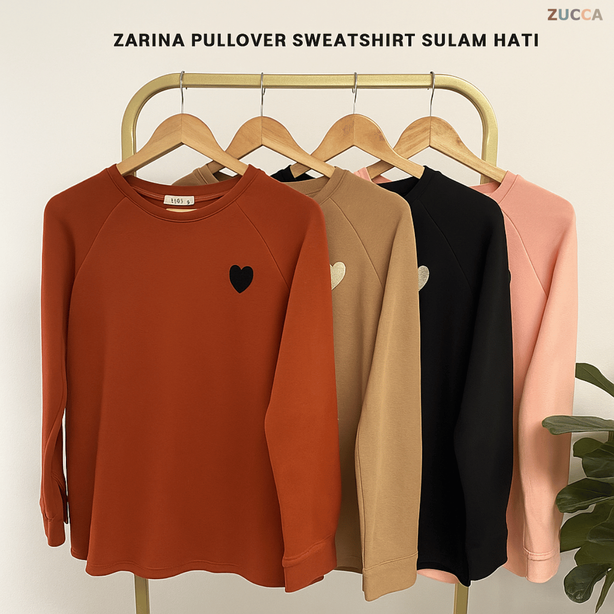 ZUCCA ZARINA PULLOVER SWEATSHIRT SULAM HATI - MA037 WOMEN SWEATSHIRT