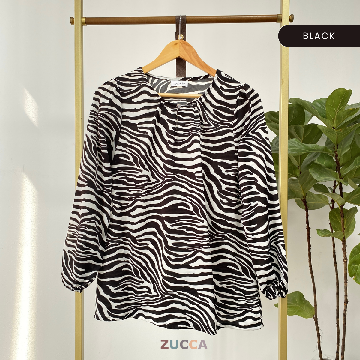 ZUCCA ATHIRAH ARTISTIC PRINT WOMEN BLOUSE - MA047