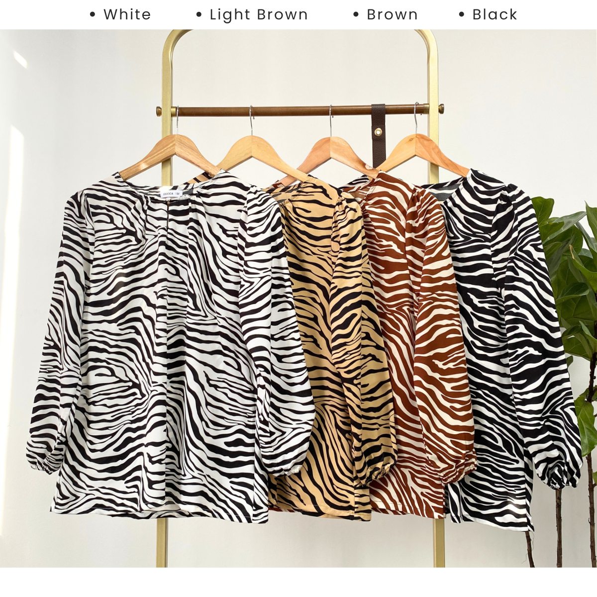 ZUCCA ATHIRAH ARTISTIC PRINT WOMEN BLOUSE - MA047