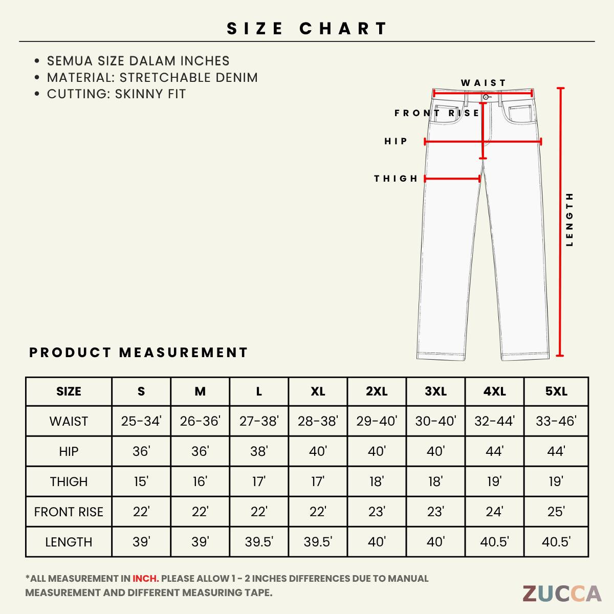 ZUCCA KAORI STRETCHABLE DENIM PANT-MA058