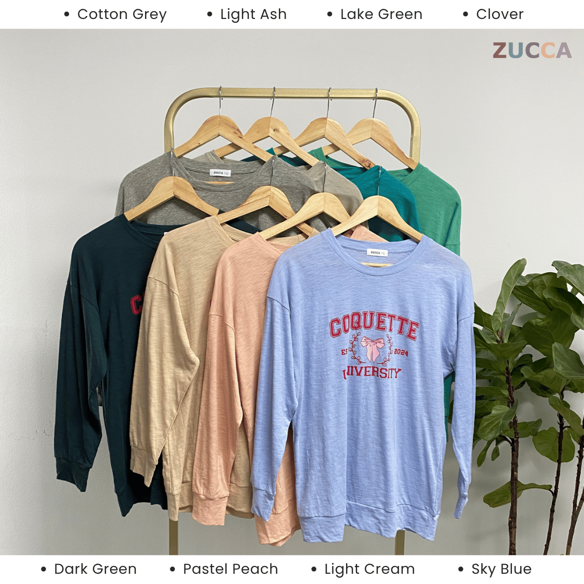 ZUCCA CHIKI CASUALWEAR PRINTED SHIRT- MA073 BAJU WANITA Long Sleeve
