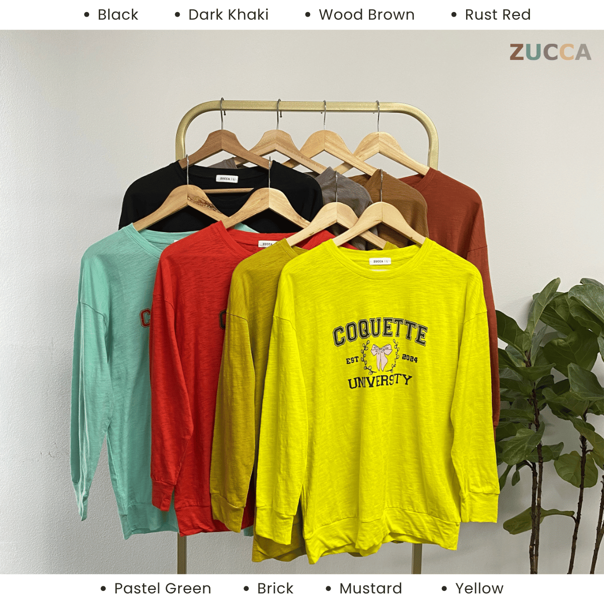 ZUCCA CHIKI CASUALWEAR PRINTED SHIRT- MA073 BAJU WANITA Long Sleeve