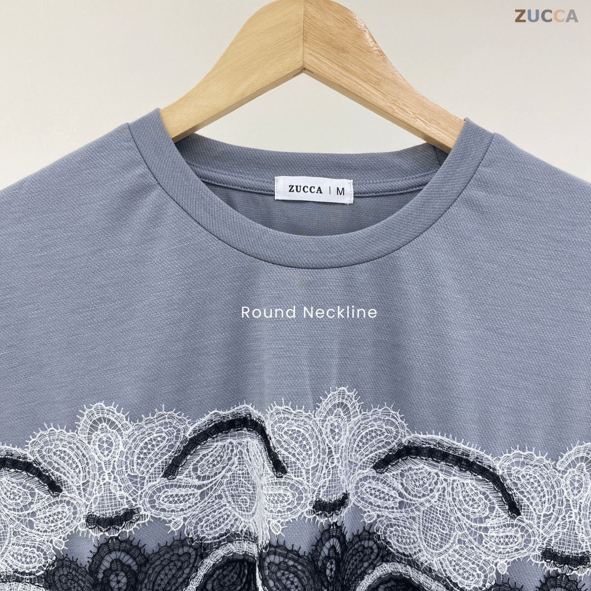 ZUCCA NADRA LACE BLOOM CASUAL WEAR-MA083 Tops