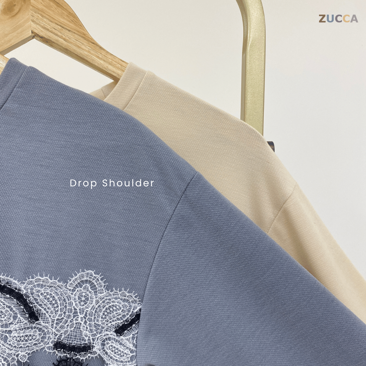 ZUCCA NADRA LACE BLOOM CASUAL WEAR-MA083 Tops