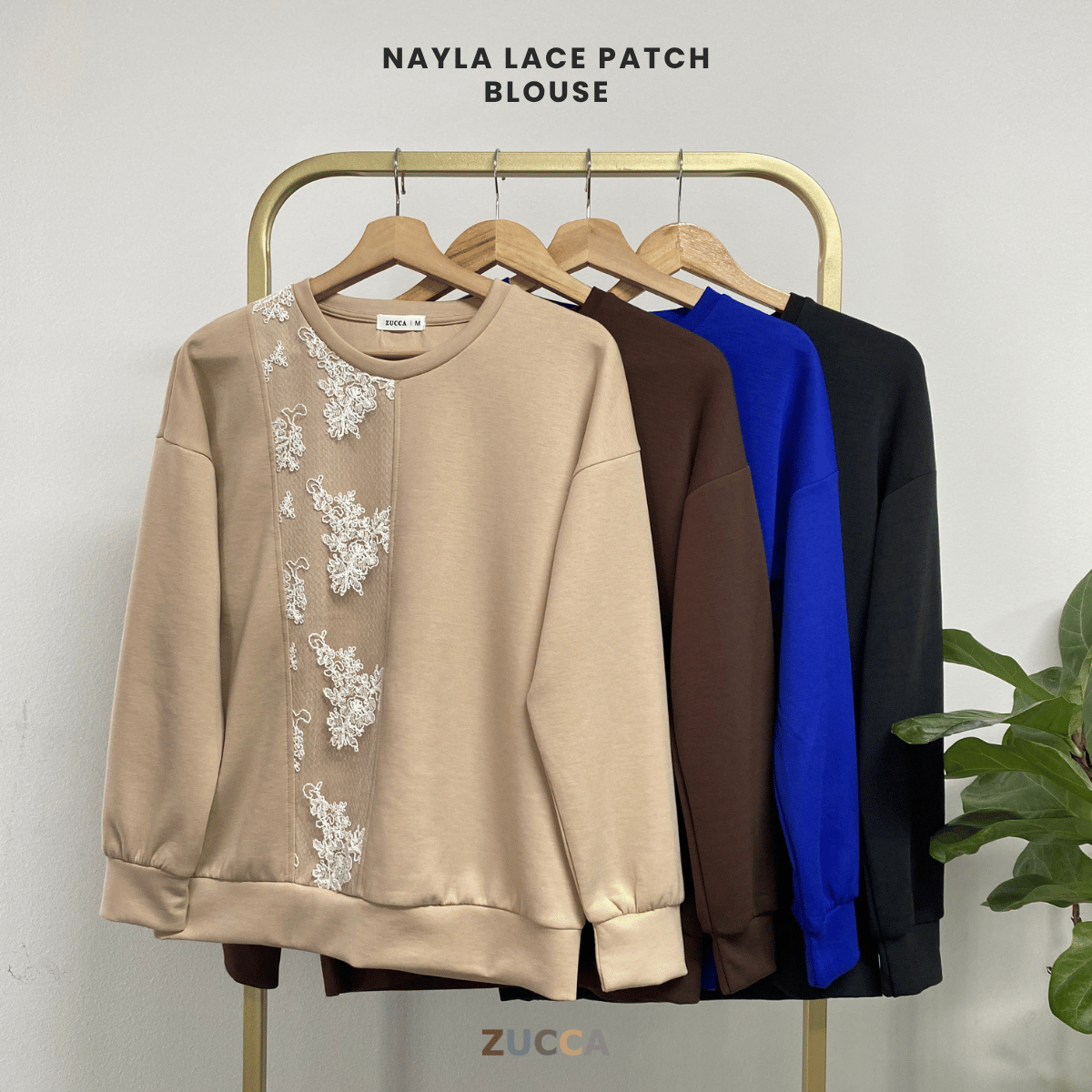 ZUCCA NAYLA LACE PATCH BLOUSE - MA084