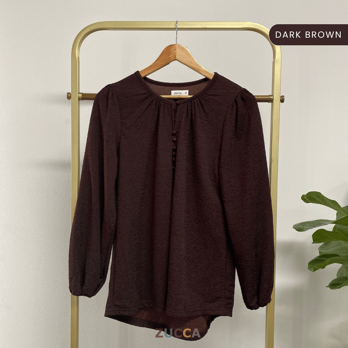 ZUCCA ALYSA CRINKLE BUTTON BLOUSE - MA085
