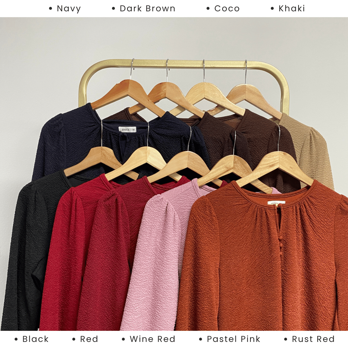 ZUCCA ALYSA CRINKLE BUTTON BLOUSE - MA085