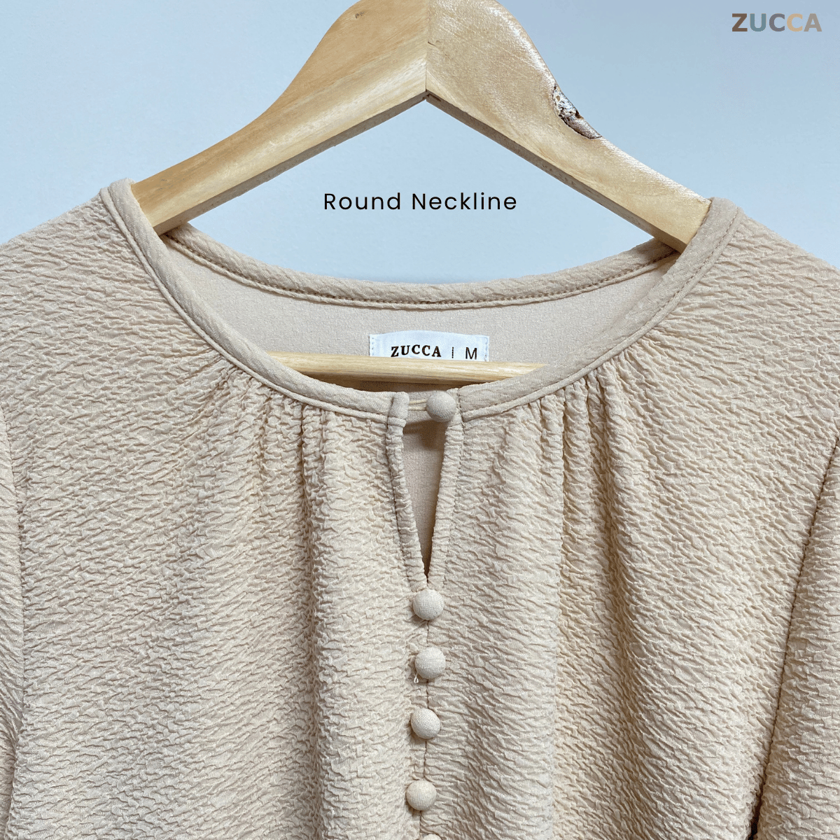 ZUCCA ALYSA CRINKLE BUTTON BLOUSE - MA085