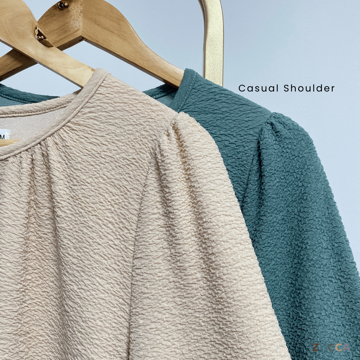 ZUCCA ALYSA CRINKLE BUTTON BLOUSE - MA085