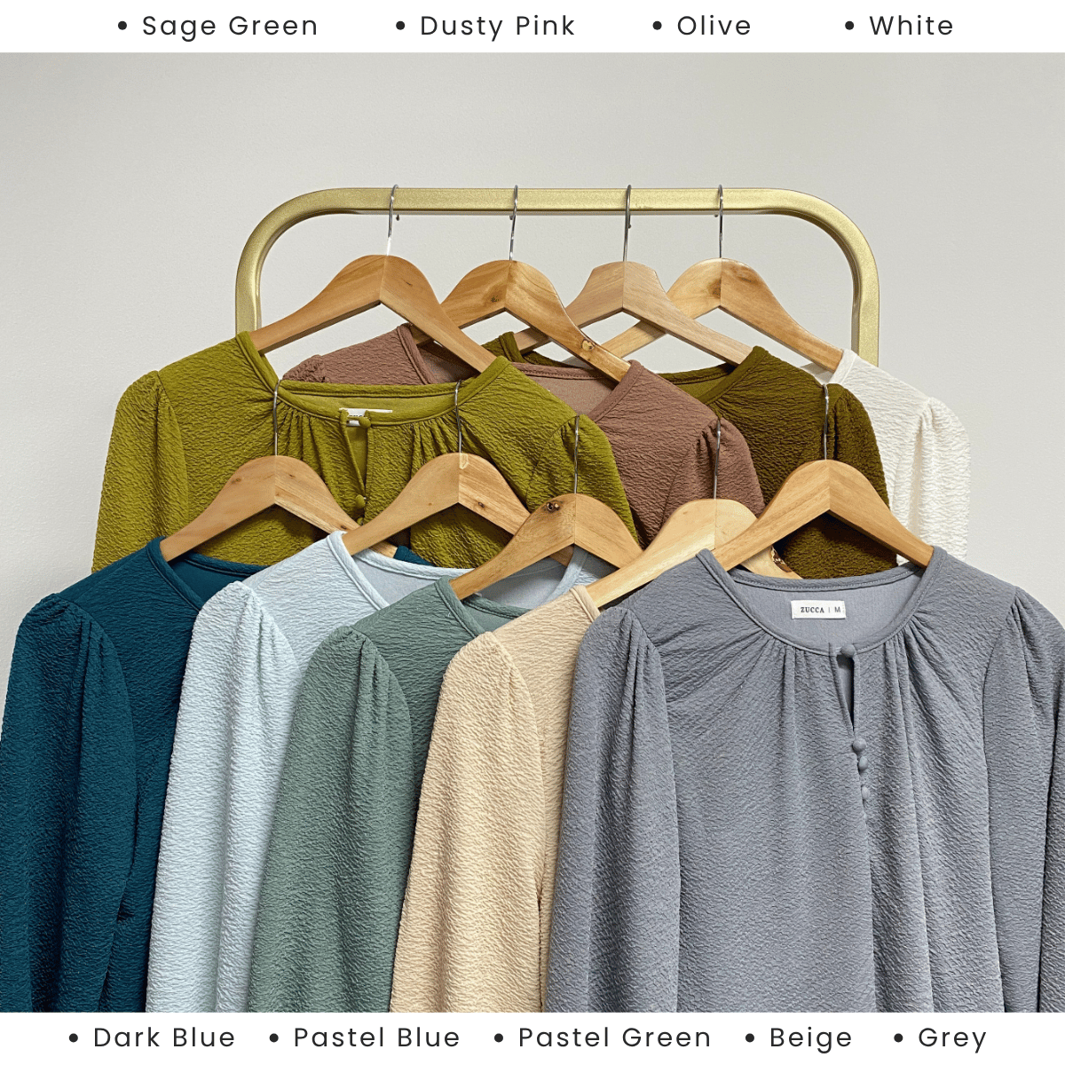 ZUCCA ALYSA CRINKLE BUTTON BLOUSE - MA085