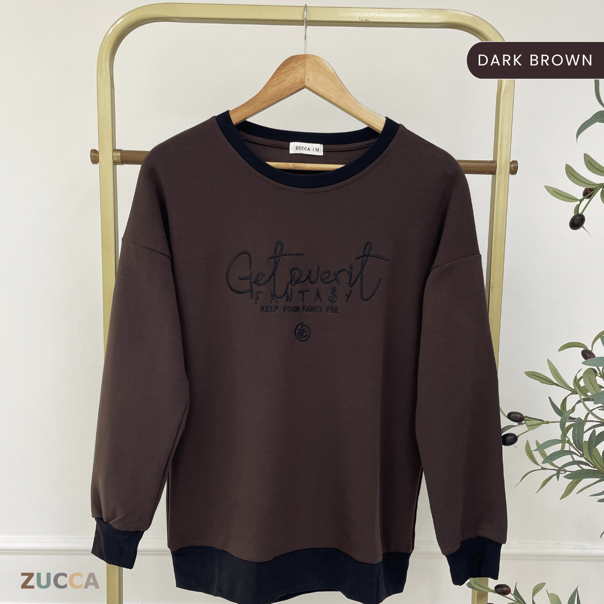 ZUCCA DELISHA LONG SLEEVE KASUAL T-SHIRT PEREMPUAN - MA088