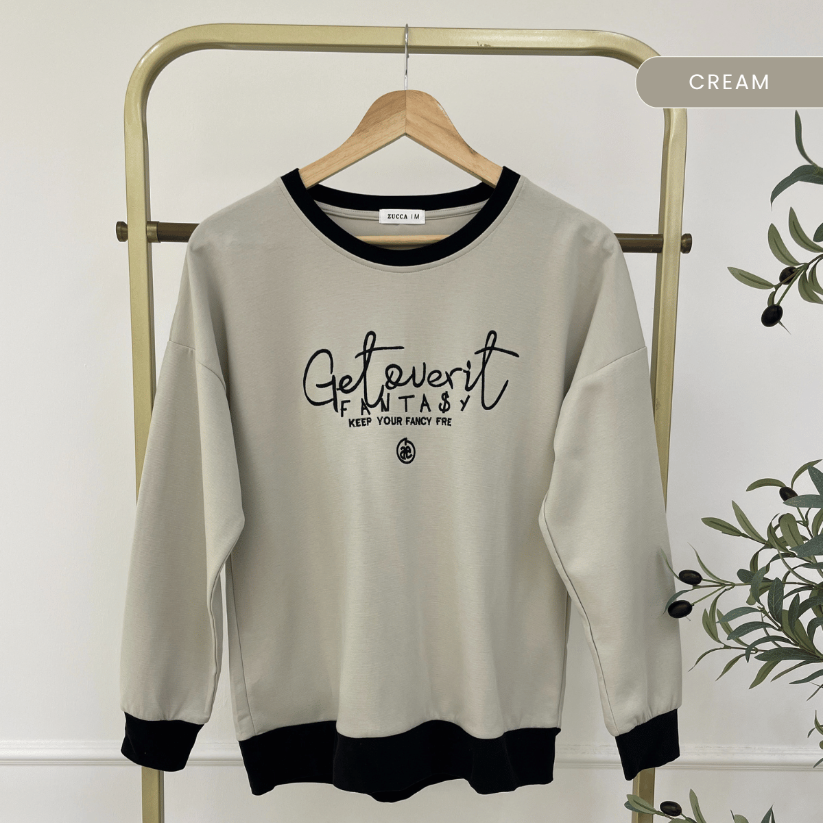 ZUCCA DELISHA LONG SLEEVE KASUAL T-SHIRT PEREMPUAN - MA088