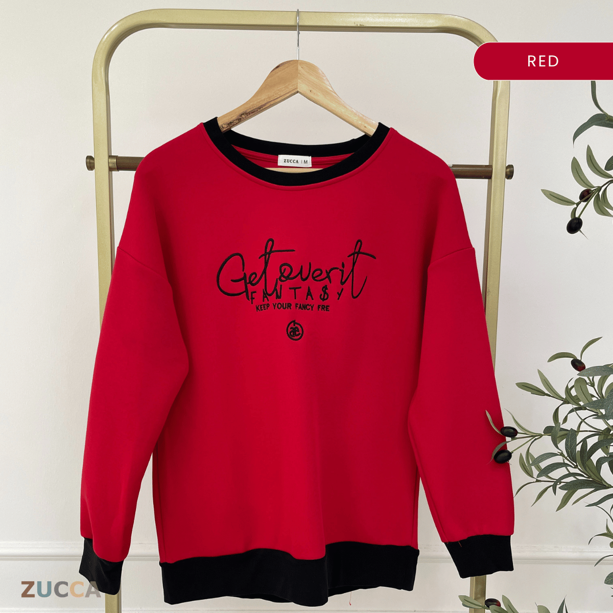 ZUCCA DELISHA LONG SLEEVE KASUAL T-SHIRT PEREMPUAN - MA088