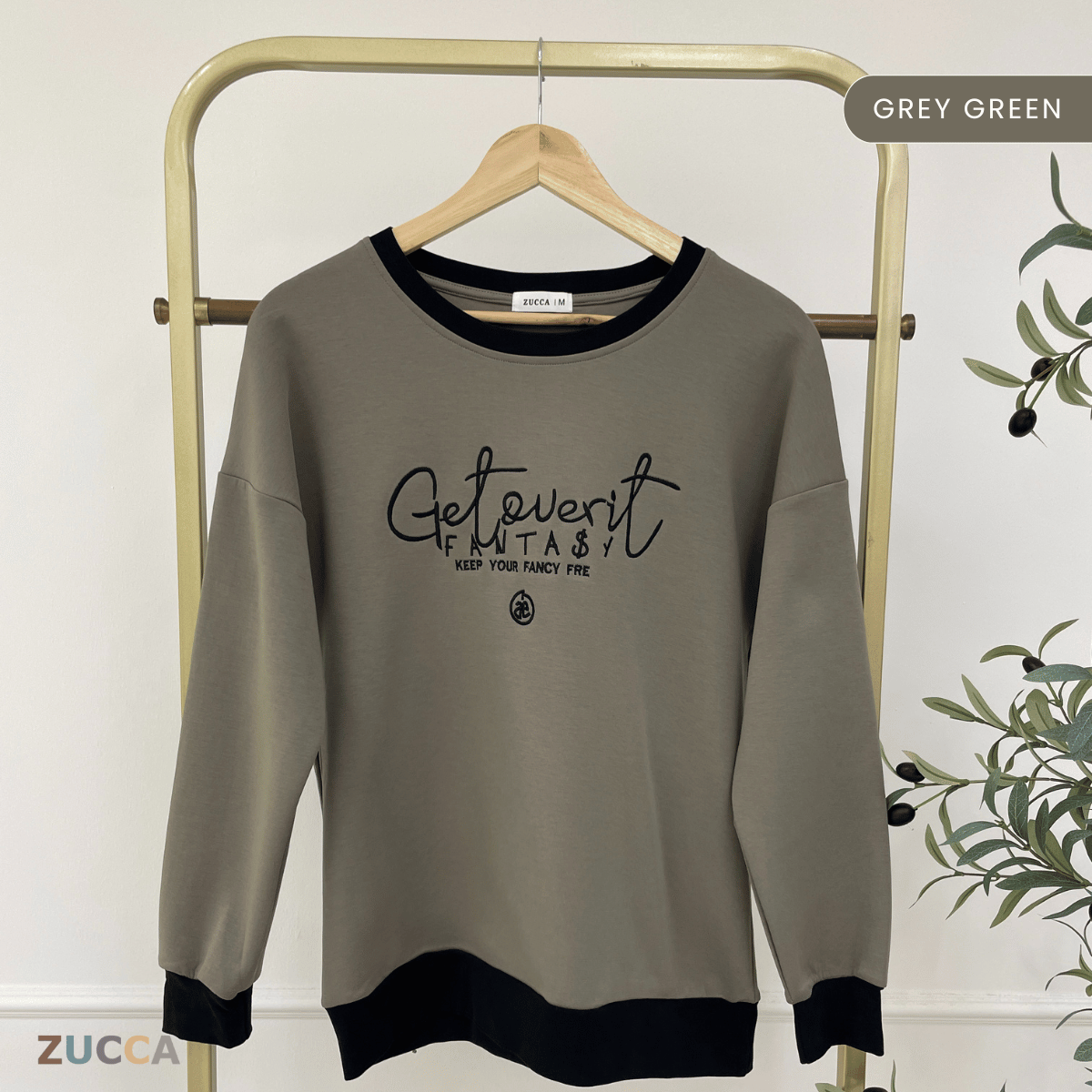 ZUCCA DELISHA LONG SLEEVE KASUAL T-SHIRT PEREMPUAN - MA088