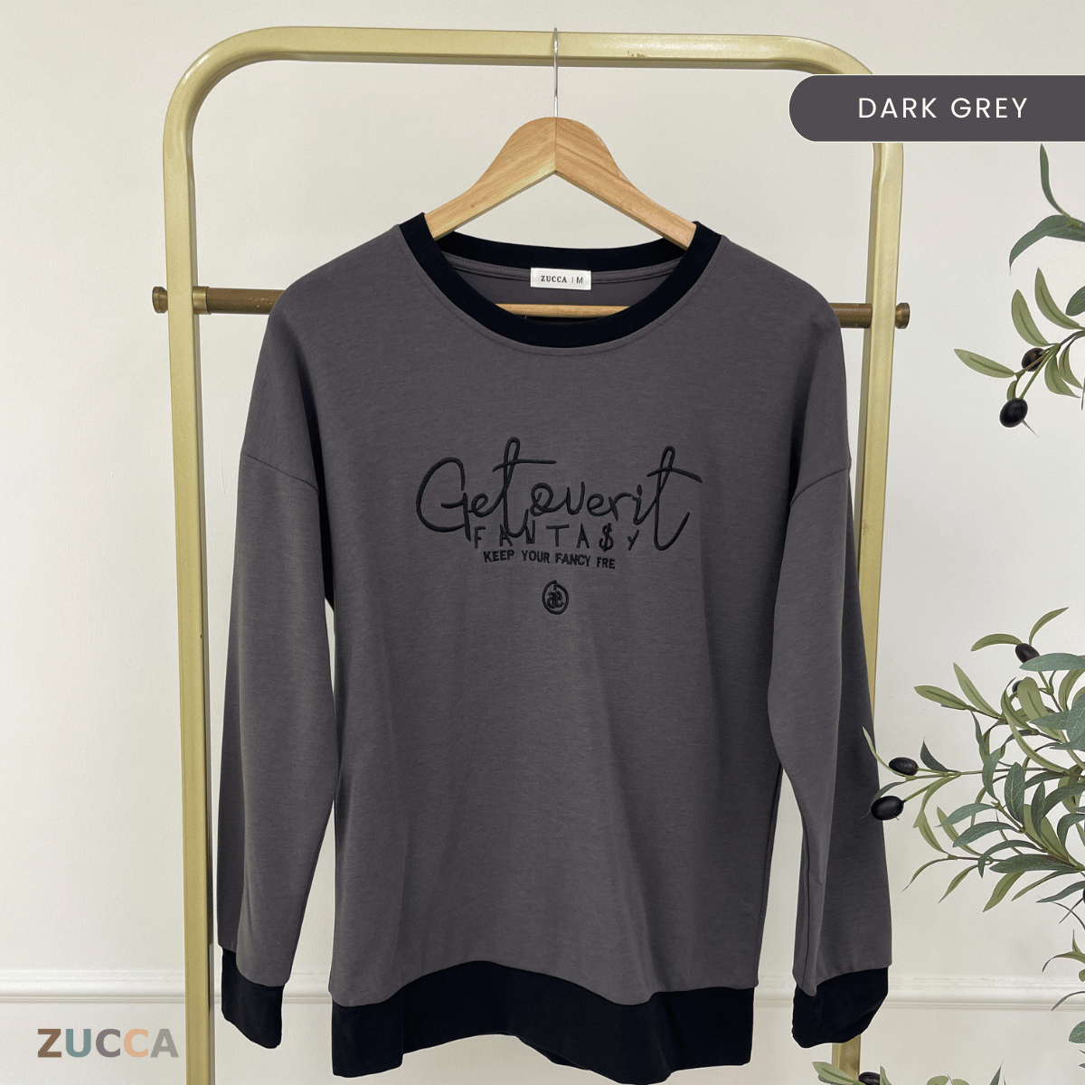 ZUCCA DELISHA LONG SLEEVE KASUAL T-SHIRT PEREMPUAN - MA088