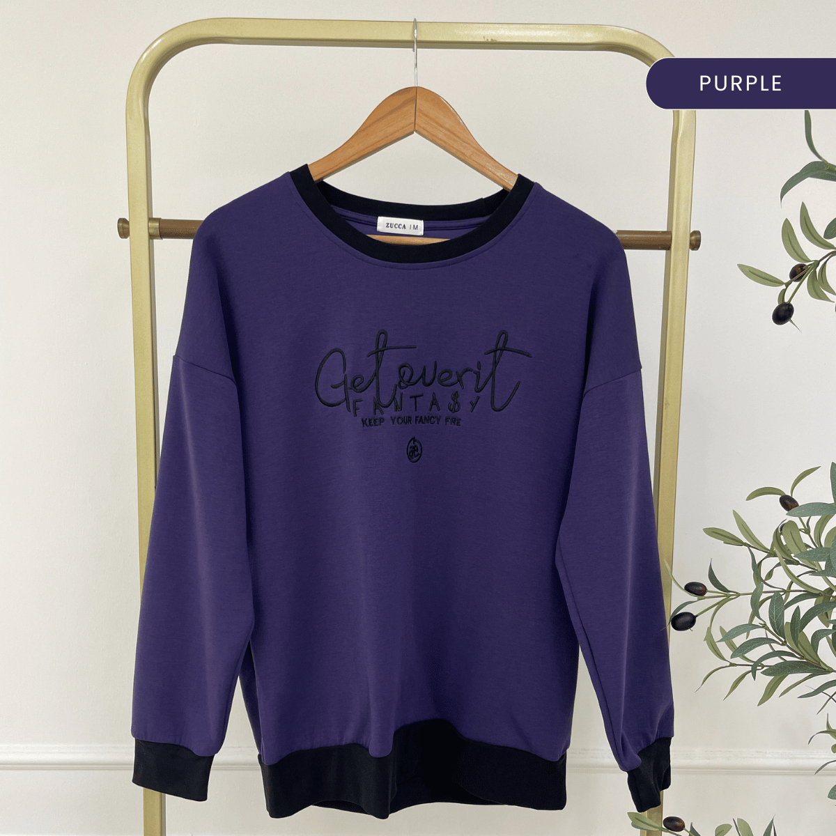 ZUCCA DELISHA LONG SLEEVE KASUAL T-SHIRT PEREMPUAN - MA088