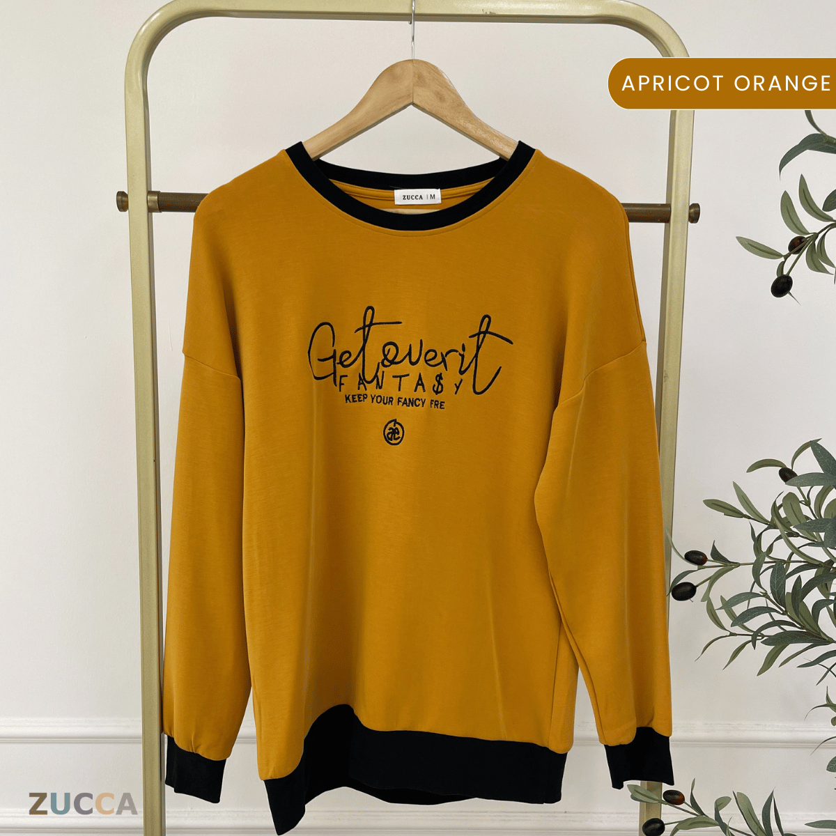 ZUCCA DELISHA LONG SLEEVE KASUAL T-SHIRT PEREMPUAN - MA088