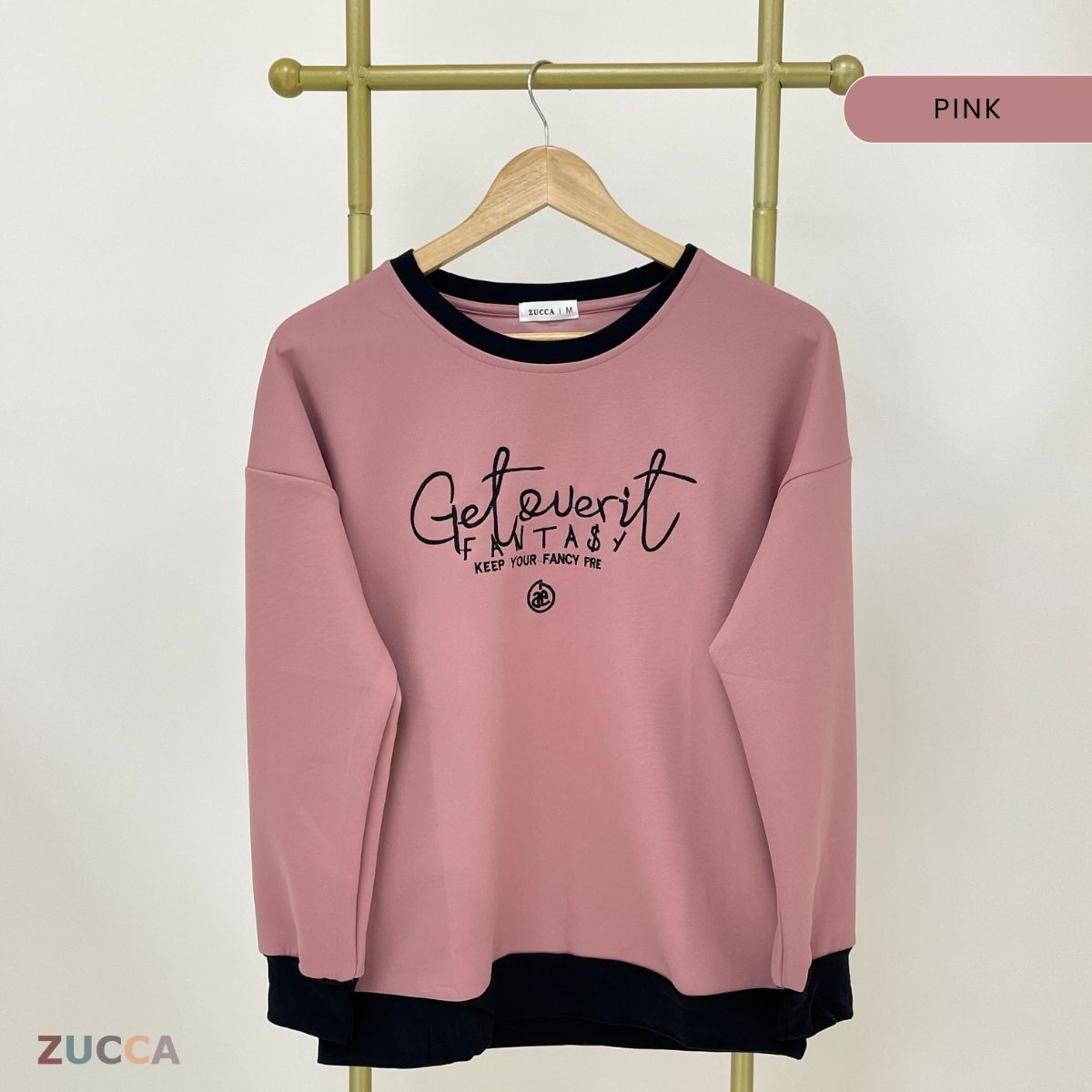 ZUCCA DELISHA LONG SLEEVE KASUAL T-SHIRT PEREMPUAN - MA088