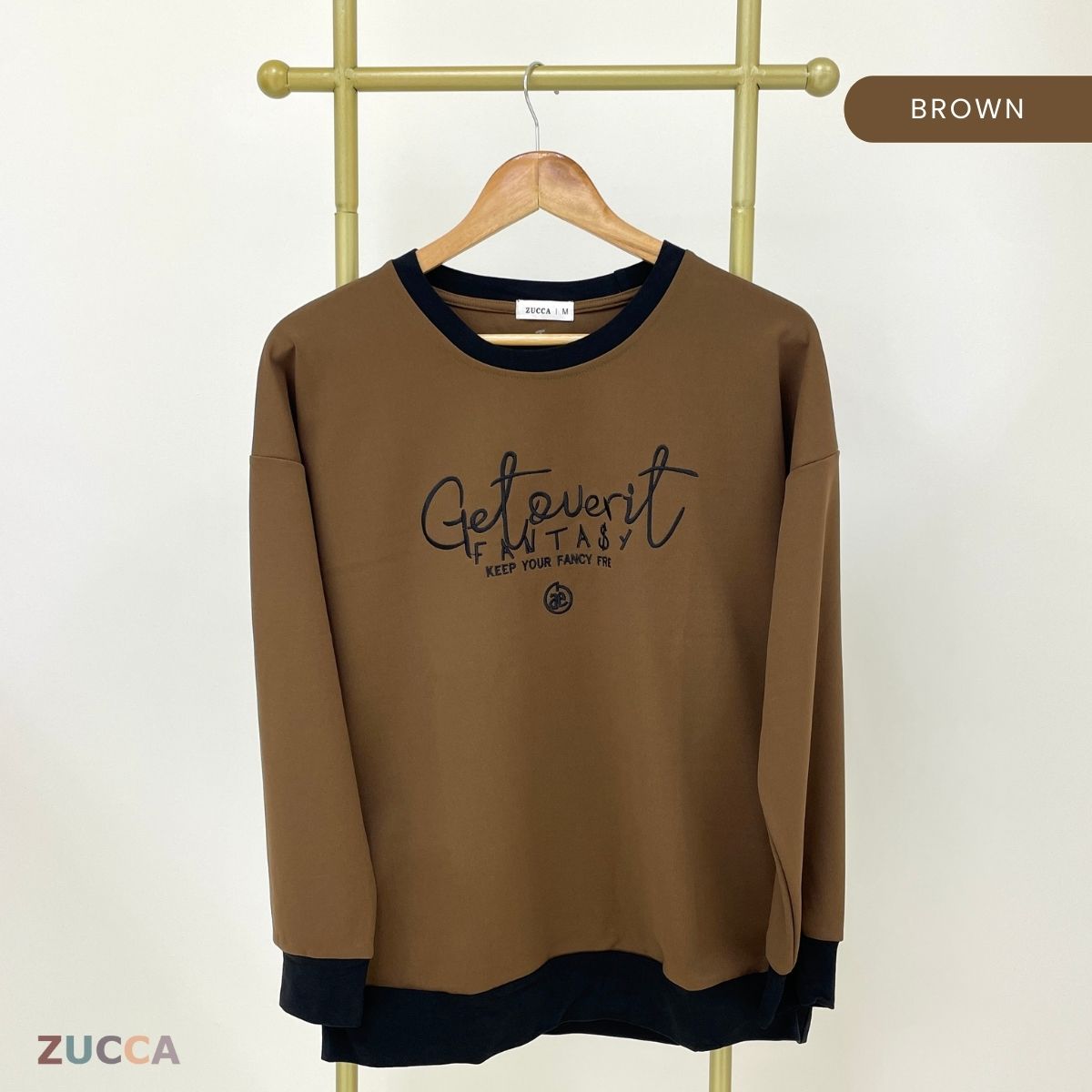 ZUCCA DELISHA LONG SLEEVE KASUAL T-SHIRT PEREMPUAN - MA088