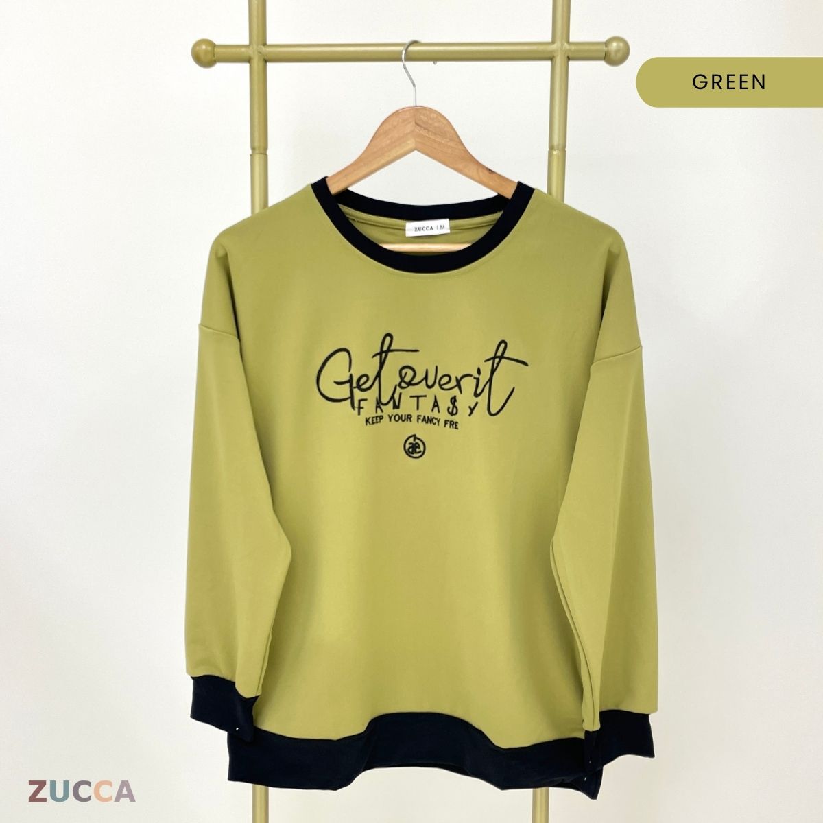 ZUCCA DELISHA LONG SLEEVE KASUAL T-SHIRT PEREMPUAN - MA088