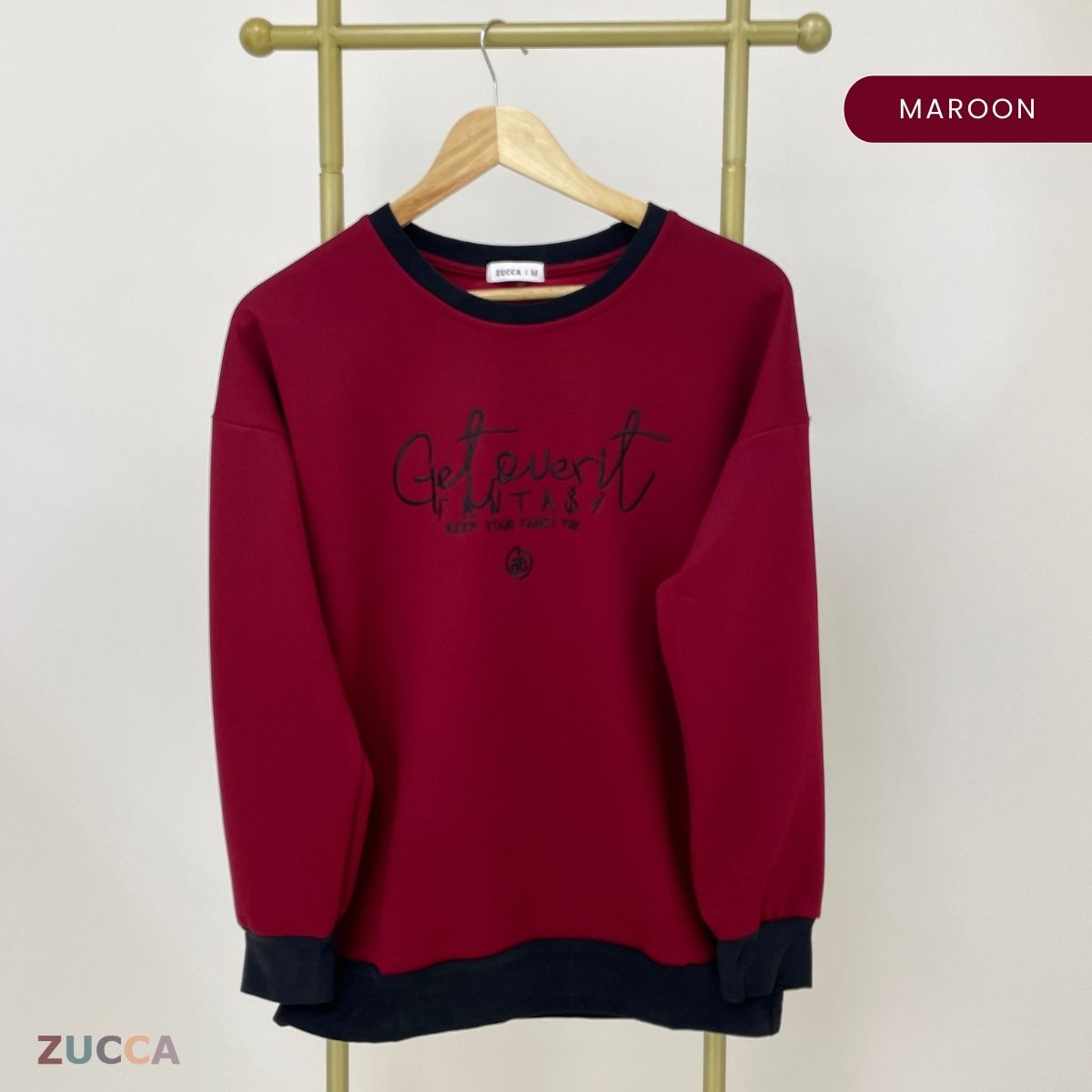 ZUCCA DELISHA LONG SLEEVE KASUAL T-SHIRT PEREMPUAN - MA088