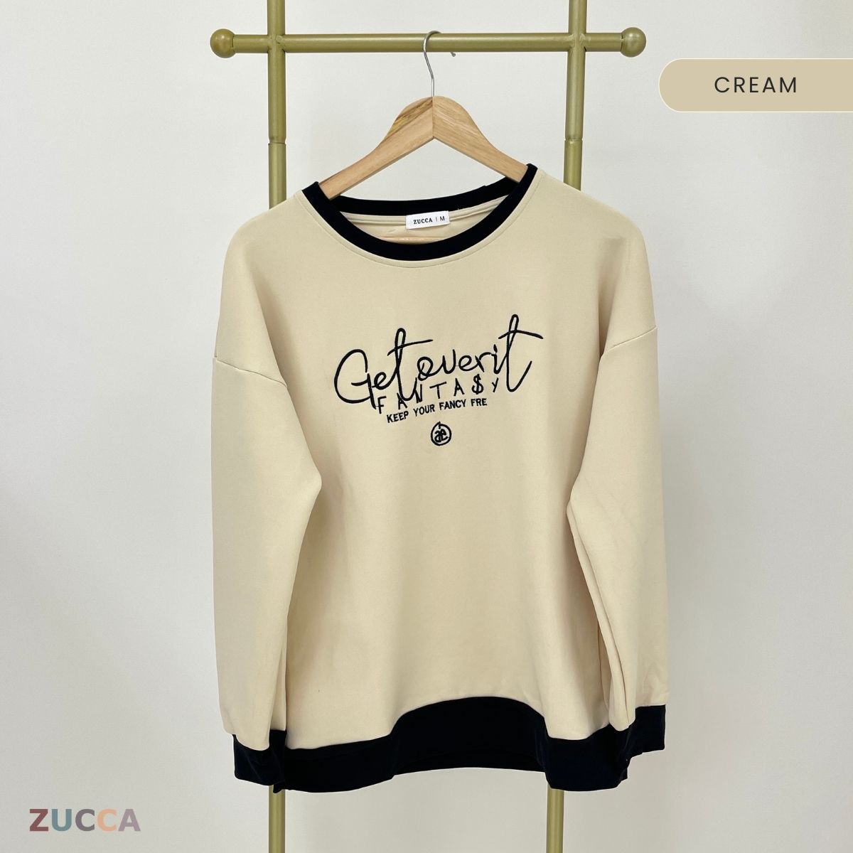 ZUCCA DELISHA LONG SLEEVE KASUAL T-SHIRT PEREMPUAN - MA088