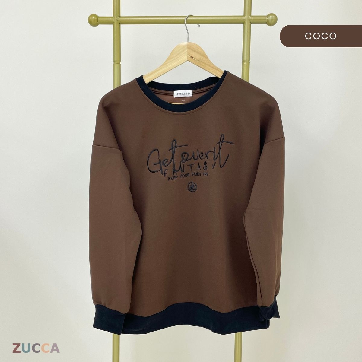 ZUCCA DELISHA LONG SLEEVE KASUAL T-SHIRT PEREMPUAN - MA088