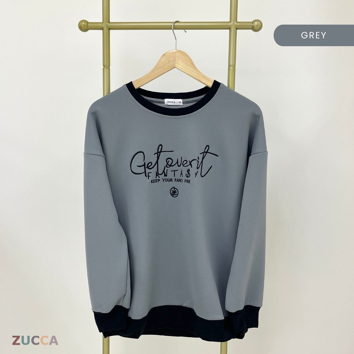 ZUCCA DELISHA LONG SLEEVE KASUAL T-SHIRT PEREMPUAN - MA088