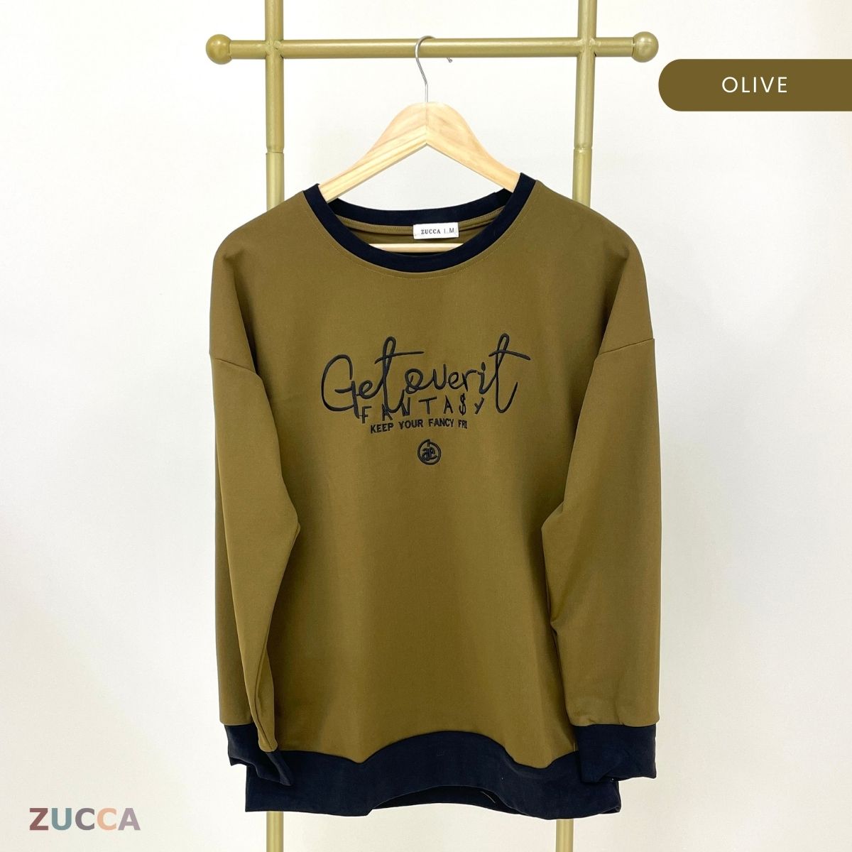 ZUCCA DELISHA LONG SLEEVE KASUAL T-SHIRT PEREMPUAN - MA088