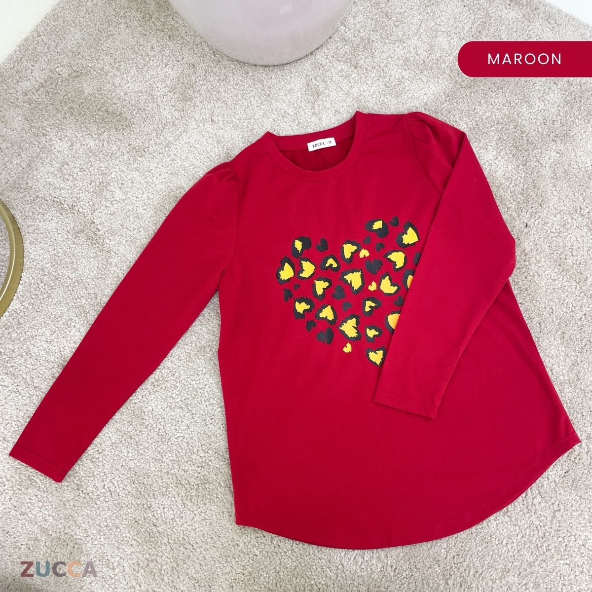 ZUCCA RAFAELA PRINTED KASUAL T-SHIRT PEREMPUAN - MA093
