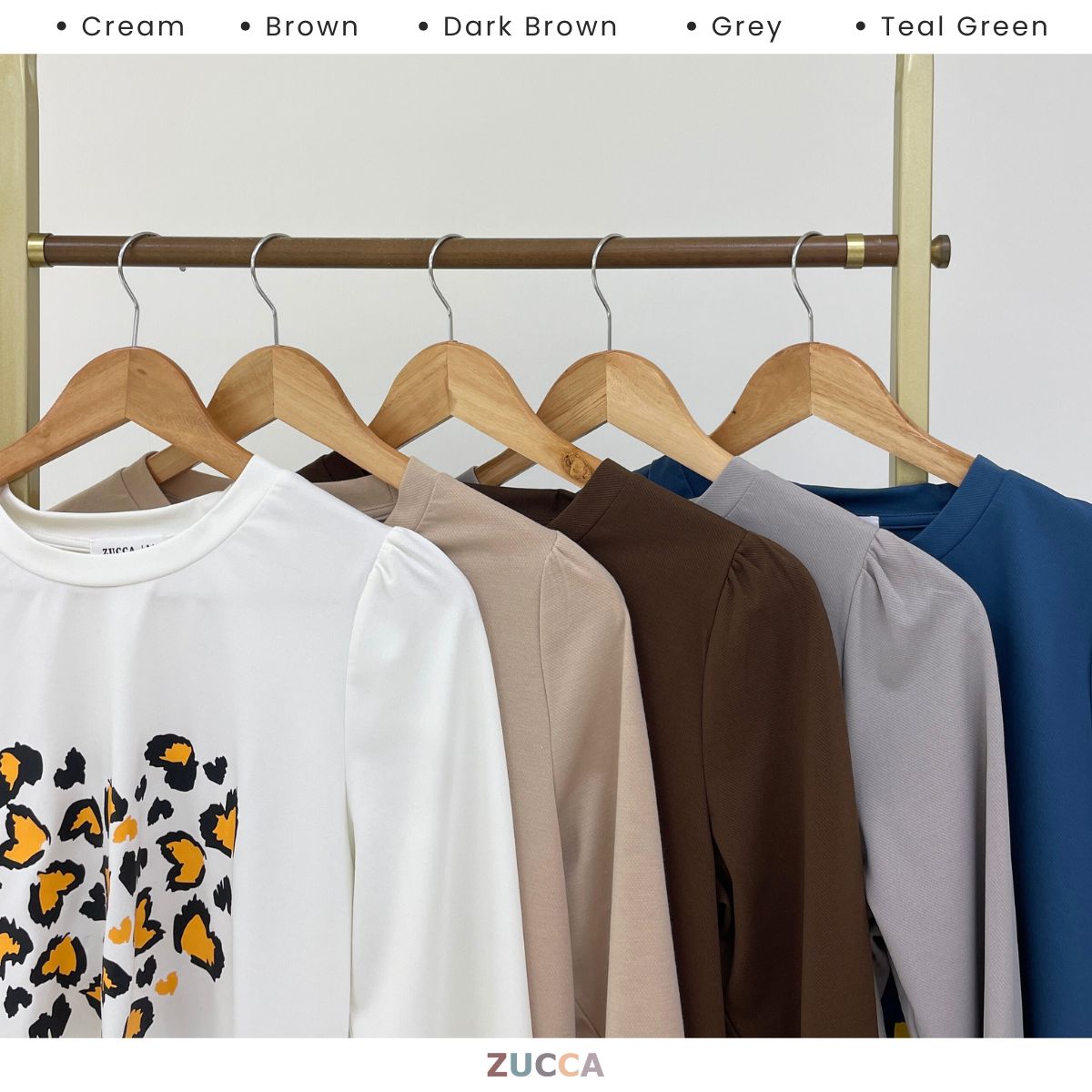 ZUCCA RAFAELA PRINTED KASUAL T-SHIRT PEREMPUAN - MA093