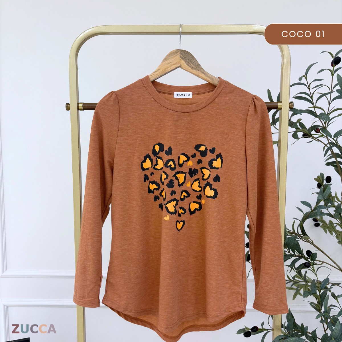 ZUCCA RAFAELA PRINTED KASUAL T-SHIRT PEREMPUAN - MA093