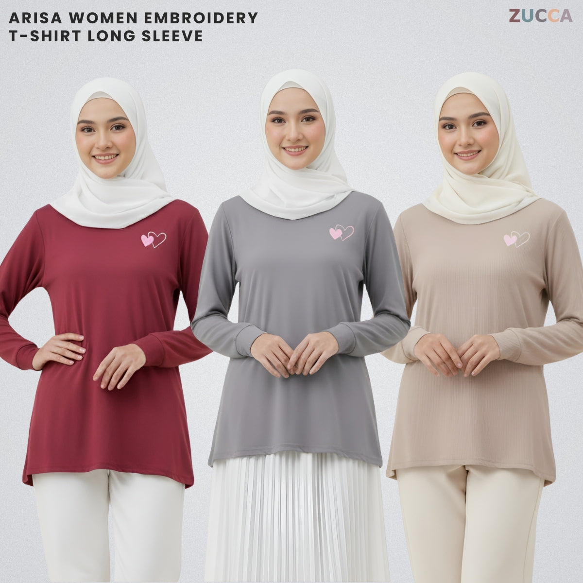ZUCCA ARISA KASUAL LENGAN PANJANG SWEATSHIRT-MA094