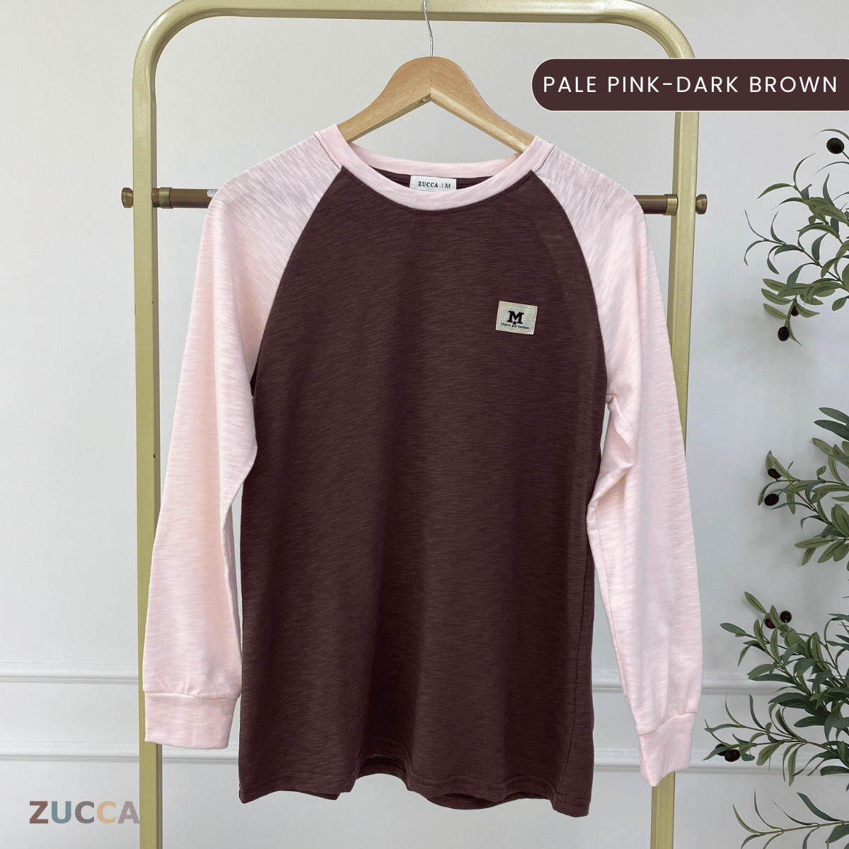 ZUCCA JAMIE TOP KASUAL LENGAN PANJANG RAGLAN-MA096