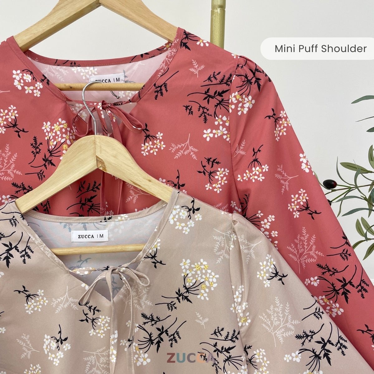 ZUCCA PRITA WOMEN KASUAL BLOUSE FLORAL LENGAN PANJANG - MA100