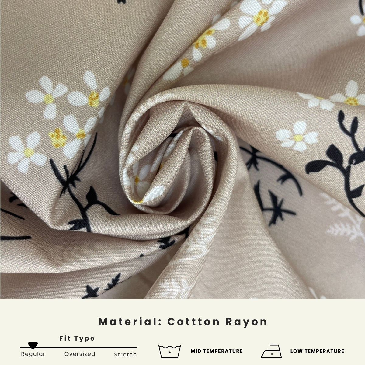 ZUCCA PRITA WOMEN KASUAL BLOUSE FLORAL LENGAN PANJANG - MA100